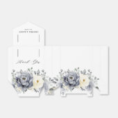 Ballotins Silver Grey Ivory Floral hiver Rustique Mariage (Déplié)