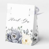 Ballotins Silver Grey Ivory Floral hiver Rustique Mariage (Arrière)