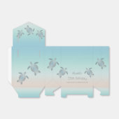 Ballotins Silver Sea Turtles Custom Birthday Thank You (Déplié)