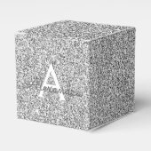 Ballotins Silver Sparkle Glitter Monogram Name & Initial (Verso)