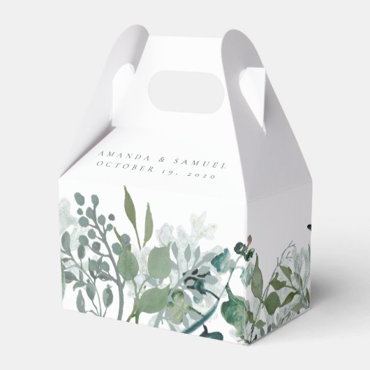 Ballotins Silvery Green Eucalyptus boîte de mariage Faveur (Arrière)