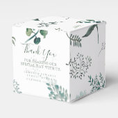 Ballotins Silvery Green Eucalyptus boîte de mariage Faveur (Verso)