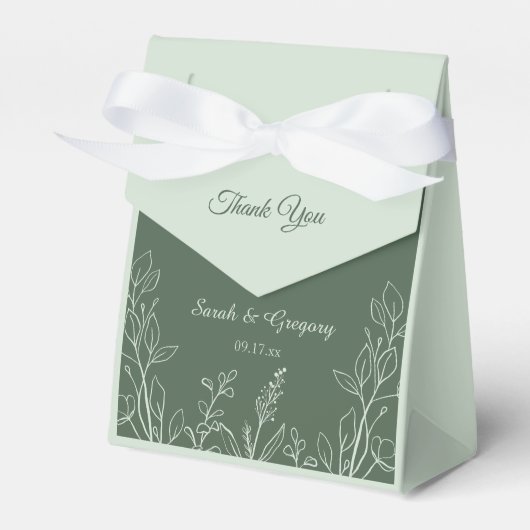 Ballotins Simple Boho Floral Sage Vert (Verso)