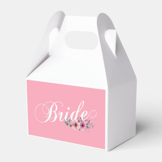 Ballotins Simple Bride Floral Calligraphy | Boîte de faveur (Verso)