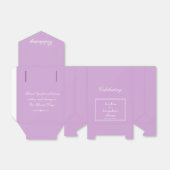 Ballotins Simple chic nom de script élégant Mariage mauve (Déplié)