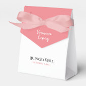 Ballotins Simple Chic Pastel Peach Pink Mis Quinceañera (Verso)