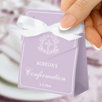 Simple Croix Florale Lilas Confirmation Petit Chap