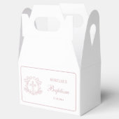 Ballotins Simple Croix Florale Rose Baptême (Ouvert)