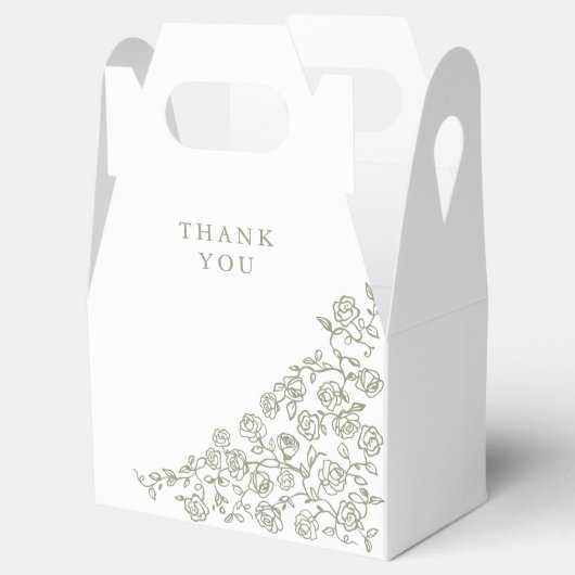 Ballotins Simple Delicate Floral Timeless Sage Mariage vert (Ouvert)