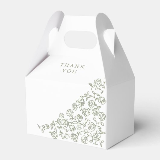 Ballotins Simple Delicate Floral Timeless Sage Mariage vert (Verso)