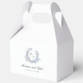 Ballotins Simple Dusty Blue Monogram Crest Mariage (Recto)
