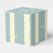 Ballotins Simple Eggshell Blue Birch Wedding Favor Boxes (Verso)