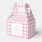 Ballotins Simple Elegant Bébé rose En vichy Baby shower fill (Arrière)