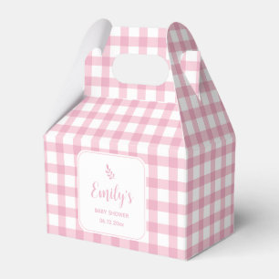 Ballotins Simple Elegant Bébé rose En vichy Baby shower fill