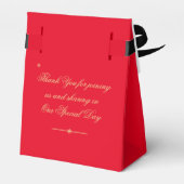 Ballotins Simple Élégant Classe Rouge Or Merci (Arrière)