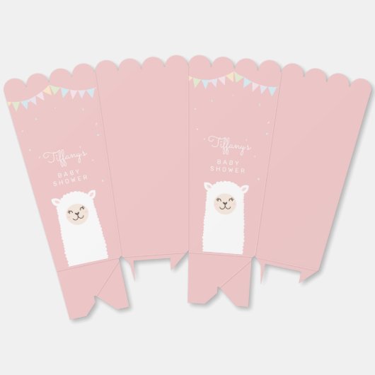 Ballotins Simple Elegant Douce Alpaca Llama Baby shower fill (Déplié)