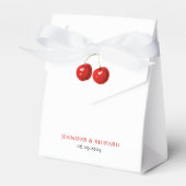 Ballotins Simple élégant élégant Mariage blanc cerises rouge (Verso)