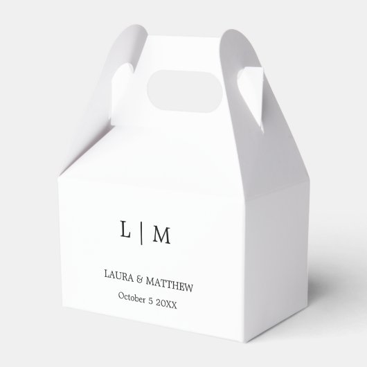 Ballotins Simple Elegant Mariage de monogramme blanc (Verso)