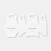 Ballotins Simple Élégant Script Bride Groom Monogram Mariage (Déplié)