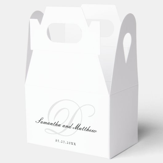 Ballotins Simple Élégant Script Bride Groom Monogram Mariage (Ouvert)