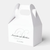 Ballotins Simple Élégant Script Bride Groom Monogram Mariage (Verso)