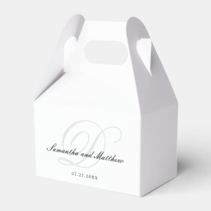 Ballotins Simple Élégant Script Bride Groom Monogram Mariage