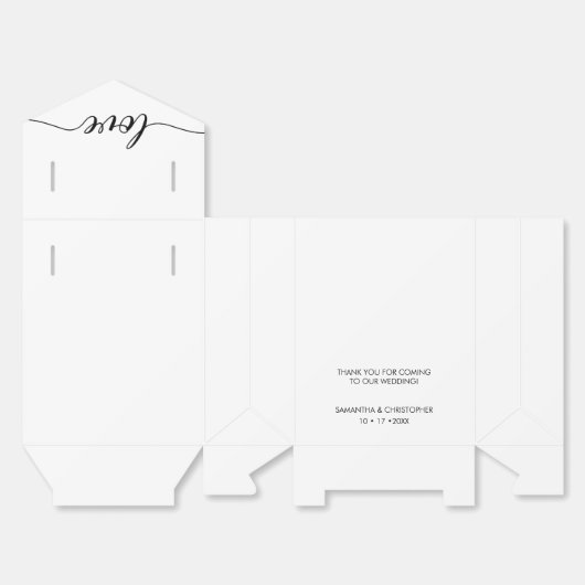 Ballotins Simple et élégant script de mariage personnalisé (Déplié)