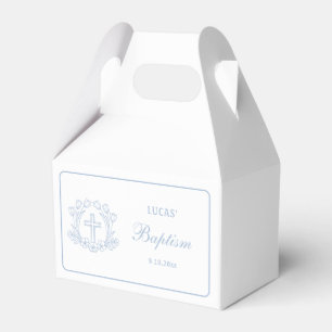 Ballotins Simple Floral Croix Bleue Baptême