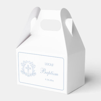 Ballotins Simple Floral Croix Bleue Baptême