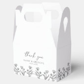 Ballotins Simple Mariage floral noir et blanc (Ouvert)