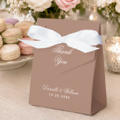 Ballotins Simple Mariage Marron Calligraphie Script Merci