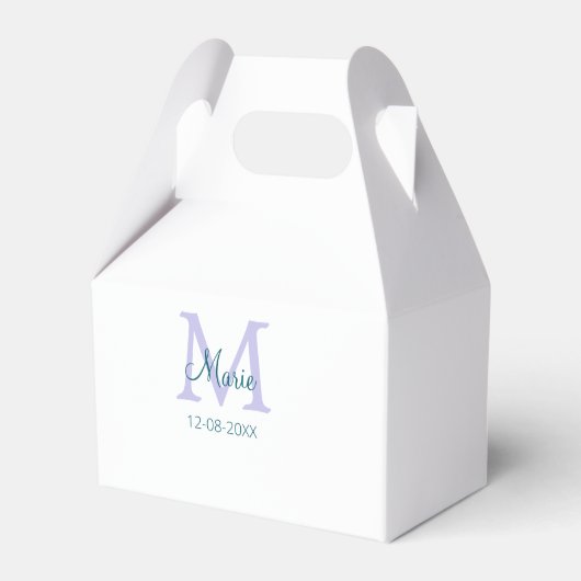 Ballotins simple minimum ajouter nom monogramme violet vert (Arrière)