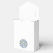 Ballotins Simple moderne Dusty Blue Wedding Favor Box (Ouvert)