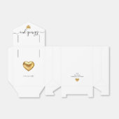 Ballotins Simple moderne Gold Heart Mariage blanc (Déplié)