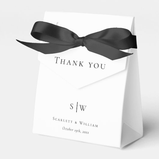 Ballotins Simple moderne Mariage Merci Monogramme Ballotin (Verso)