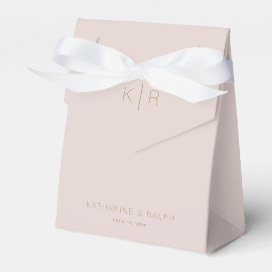 Ballotins Simple moderne rose beige Mariage (Verso)