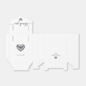 Ballotins Simple moderne Silver Heart Mariage blanc (Déplié)