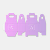 Ballotins Simple Monogramme | Ombré Rose/Violet Subtil (Déplié)
