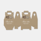 Ballotins Simple Rustique Faux Kraft Papier Boîte de mariage (Déplié)