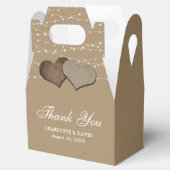 Ballotins Simple Rustique Faux Kraft Papier Boîte de mariage (Ouvert)