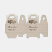 Ballotins Simple Rustique Pays Burlap Boîte de mariage Favor (Déplié)