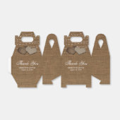 Ballotins Simple Rustique Pays Burlap Boîte de mariage Favor (Déplié)