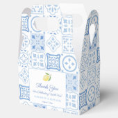 Ballotins Simple Wedding shower Citron Bleu Et Blanc Carrela (Ouvert)