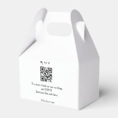 Ballotins site web de mariage rsvp q r code ajouter nom text (Arrière)
