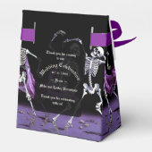 Ballotins Skeletons de danse Mariage gothique violet (Arrière)