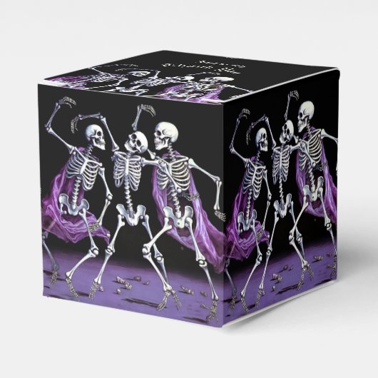 Ballotins Skeletons de danse violette Mariage gothique (Verso)