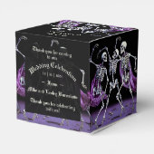 Ballotins Skeletons de danse violette Mariage gothique (Arrière)