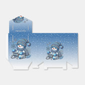 Ballotins Sliding Snowman Christmas Holiday Box (Déplié)