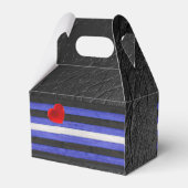 Ballotins SlipperyJoe's cuir drapeau orgueil noir bleu royal (Arrière)