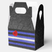 Ballotins SlipperyJoe's cuir drapeau orgueil noir bleu royal (Ouvert)